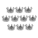 10 Pcs Mini Crown Charms Beads for Jewelry Findings Making 6 x11mm Sliver