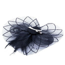 Flower Feather Fascinator Headband Hat Wedding Prom Ladies, Black