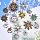 45Pcs/Set Alloy Mixed Sunlight Moon Charms Pendant Jewelry DIY Making Craft Gilj