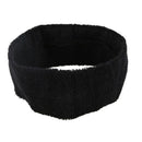 Black Spa Bathing Terry Elastic Headband Hair Tie Band 2 Pcs