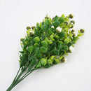 2 Bunches of 6-Branch Artificial Eucalyptus Plant Flowers Home Decor White L9J8