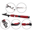 6 Section Mini FRP Casting Lure Fishing Rod 1.4m Baitcasting Fishing Pole