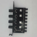Pc 8 Channels Fan Hub 4 Knob Cooling Fan Speed Controller For Cpu Case Hdd  X1C3