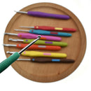 9pcs/set Crochet Hook Set Soft Handles Knitting Needles Yarn Sewing Alumin BX