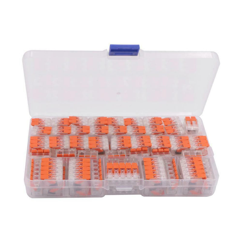 75pcs Compact Wiring Connector 2/3/5 Pin Insulated Cold Pressing Terminals Kit
