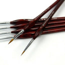 6-Piece Fine Paintbrushes - Detail Paint Brush Set - For Acrylic, Watercolo