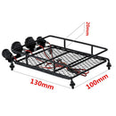 RC Luggage Roof Rack w/ 4 White LED Light Bars for 1/10th Traxxas Redcat HSP