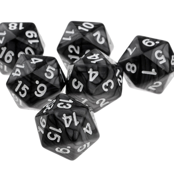 10Pcs Acrylic 20-Sided Role Playing Dices Toys TRPG Board Game for MTG DND