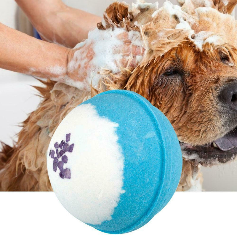 Pet Shampoo Cleaning Bath Salt Ball SPA Remove Odor Hair Smooth for Cat Dog