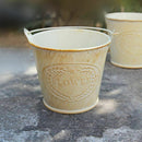 Flameer Shabby Chic Iron Flower Buckets Plants Planter Pot Bucket Flower Va