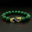 Feng Shui Pixiu Jade Wealth Protection Wealth Gathering Bracelet Women Men X6Q4
