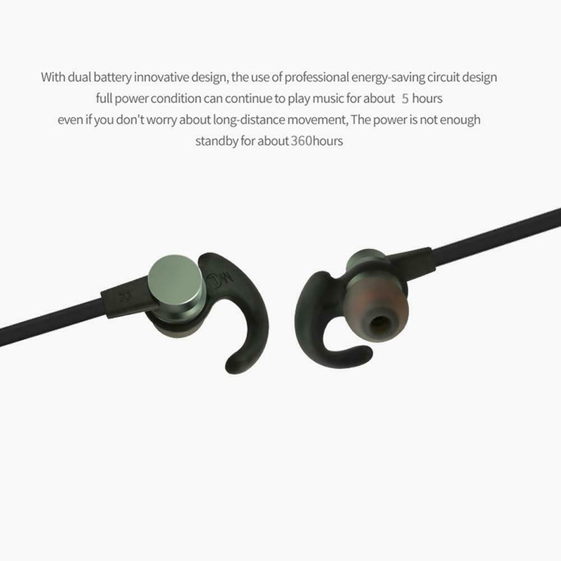 ZHY-05 Bluetooth 4.2  Earphones Wireless In-Ear Headset Earhook Neckband Black