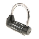 5 Letters Password Padlock Combination Lock Luggage Case Bag Lockers - Black