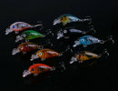 5pcs Plastic Set of Fishing Lures Bass CrankBait Hard Crank Bait Minnow 4.5cm/4g