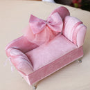 Pink Bowknot Sofa Jewelry Organizer Box for Women Girls, Jewelry Display Storage