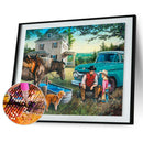 DIY Village Outing Full Drill Diamond Painting 5D Bead Art Picture Mosaic