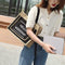 Women Linen Tote Casual Shoulder Bags Fashion Lady Print Handbags (Black L) A