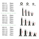 460pcs M3 M4 M5 Countersunk Head Hex Head Screw With Nut Combination S HAT