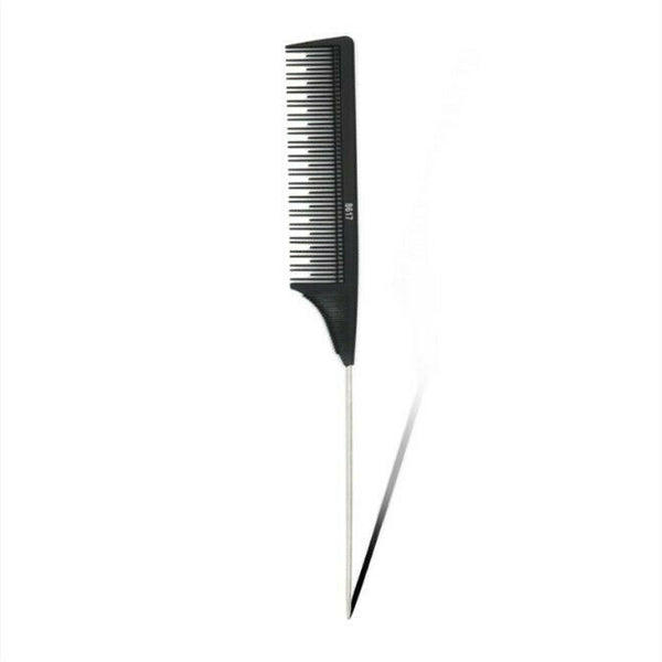 Black Fine-tooth Comb Plastic Anti-static Hair Style Rat Tail Comb Tool