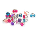 5Pcs Lovely Heart Butterfly Rings Adjustable Jwewlry Kids Fashion Accessories 3C