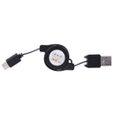 28.3'' Retractable USB-C 3.1 Type C Male to USB A Male Charge Sync Data Cable