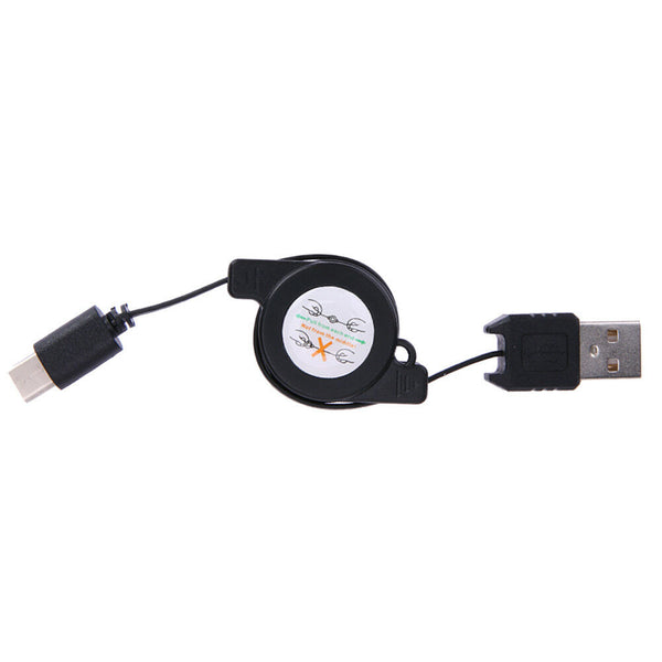 28.3'' Retractable USB-C 3.1 Type C Male to USB A Male Charge Sync Data Cable
