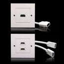 Uk Socket Port Hd Hdmi Wall Panel British With Short Cable Video Plug Charg V6X1