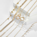 6Pcs/set Boho Bracelet Set Women Tassels Leaves Circular Chains Bangle Jewe o Hn