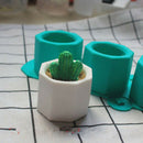 Silicone Cactus Flower Pot Mold Ceramic Clay Craft Casting Concrete Cup KQ FT