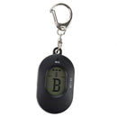 Mini Key Ring LCD Digital Chromatic Tuner with Mic Black