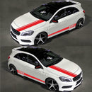 Sport Stripes Vinyl Car Graphic Stickers Auto Door Mirror Hood Side Skirt Decals