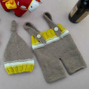 2pcs Fashion Newborn Baby Knit Cap Suspender Trousers Photo Photography Props