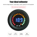 LED Digital Color Display Voltmeter Volt Panel Meter for 12V Car Motorcycle A