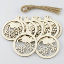 10pcs Rat Pattern DIY Crafts Scrapbook New year Decor Natural Wooden Ornament-OZ