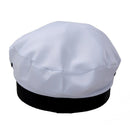 White Navy Sailor Cap Captain Marino Marin Uniform Cotton Color White Black Q1S3