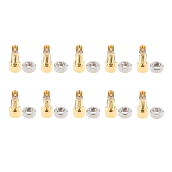 10X Earphone MMCX Female Crimp Connector Socket & Screw  Straight Copper