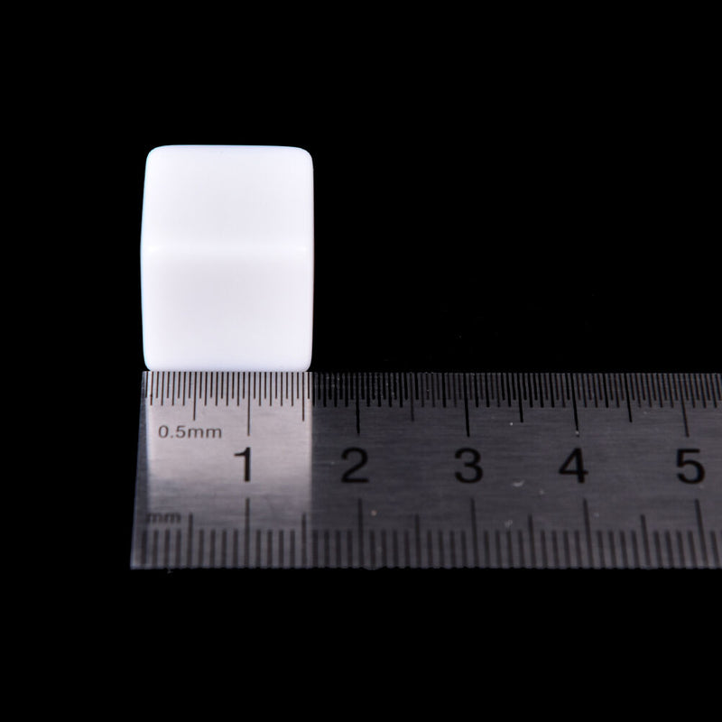 25PCS 16mm gaming Dice white standard six sided die 6D RPG counting cubes ^
