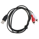 Dual RCA Male to USB Male A Composite Adapter Audio Video Data Extension Ca Nw