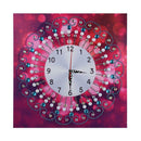 DIY Special Shaped Diamond Painting Red Flower Wall Clock Crafts Art Decor