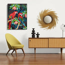 Painting By Numbers Kit DIY Parrot Flower Hand Paint Canvas Oil Art Picture A