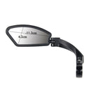 Foldable MTB Bicycle Handlebar Adjustable Rearview Mirror for Left (Black)