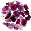 100G Natural Purple Fluorite Quartz Crystal Octahedrons Tumbled Stone Rock