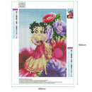 5D DIY Full Drill Diamond Painting Girl Flowers Cross Stitch Embroidery Kit
