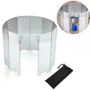 10 Dishes Metal Picnic Gas Stove Wind Shield Folding Camping Outdoor O8G3
