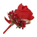 2x Rose Boutonniere Corsage Bridal Groom Brooch Pin Wedding Party Decoration