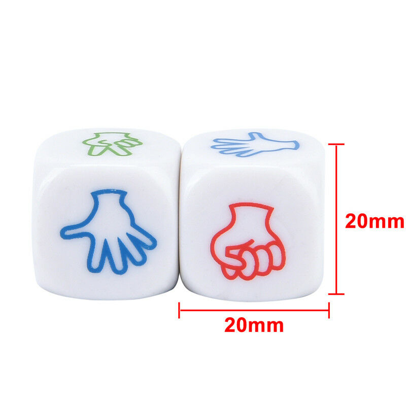 2Pcs Finger Guessing Game Dice Toys Scissors Stone Family Party Board Game Hh SP