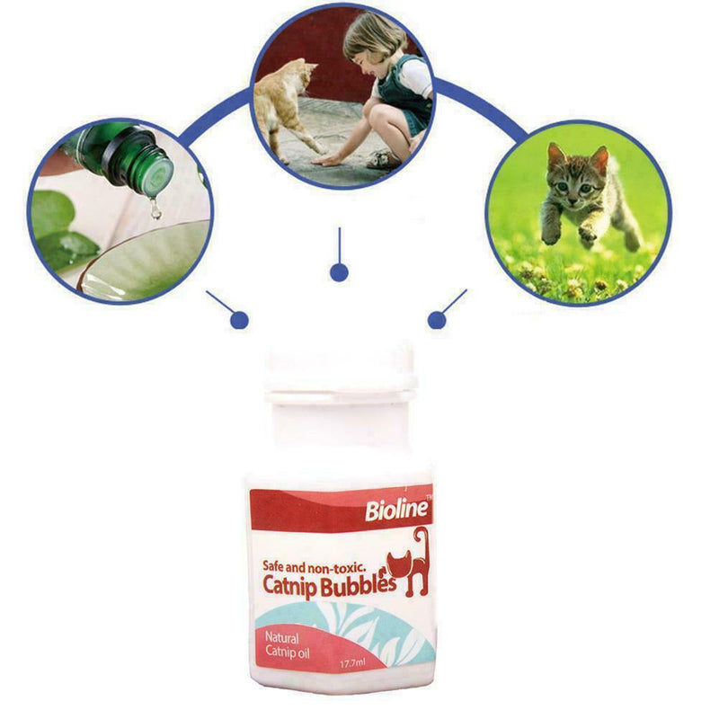 18ml Liquid Catnip Bubbles Oil Blower Cat Kitten Interactive Toys Great X5X2