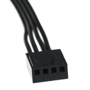 1To5 4-Pin PWM CPU Fan HUB Cooling Splitter Adapter Braided Power Cable 40cm TE