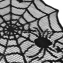 18X72Inch Halloween Party Decoration Lace Tablecloth Black Spider Web Perfe