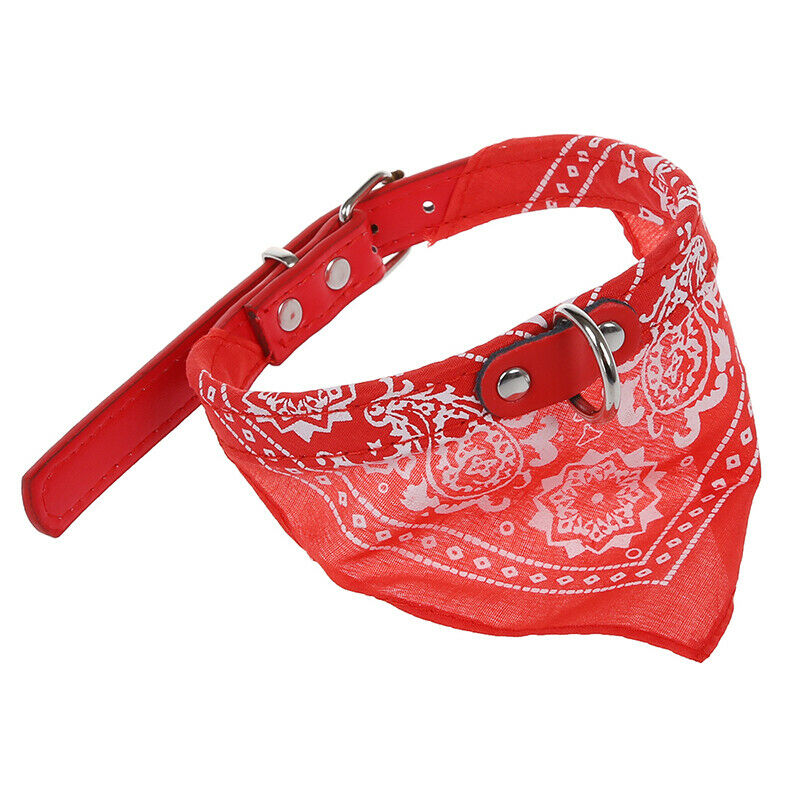 Small Adjustable Pet Dog Puppy Cat Neck Scarf Bandana with Collar Neckerchi Y4F9